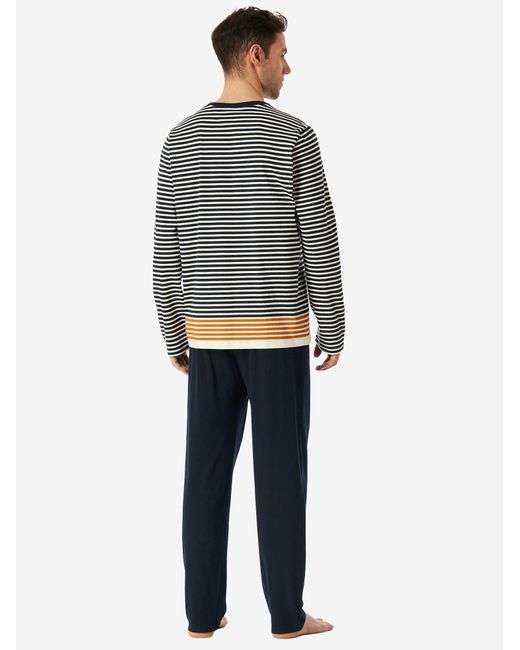 Schiesser Pyjama Casual Nightwear in Blue für Herren