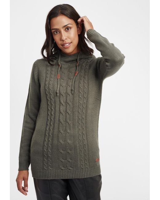 Oxmo Green Strickpullover 'cable'