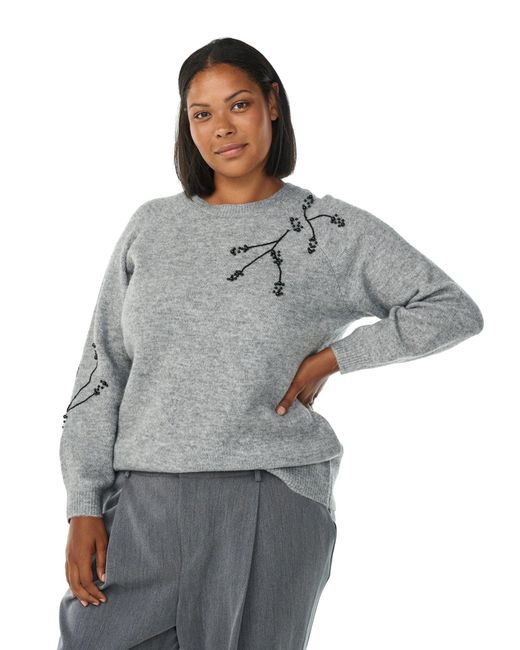 Zizzi Gray Pullover Lea