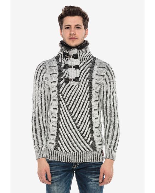 Cipo & Baxx Pullover in Gray für Herren