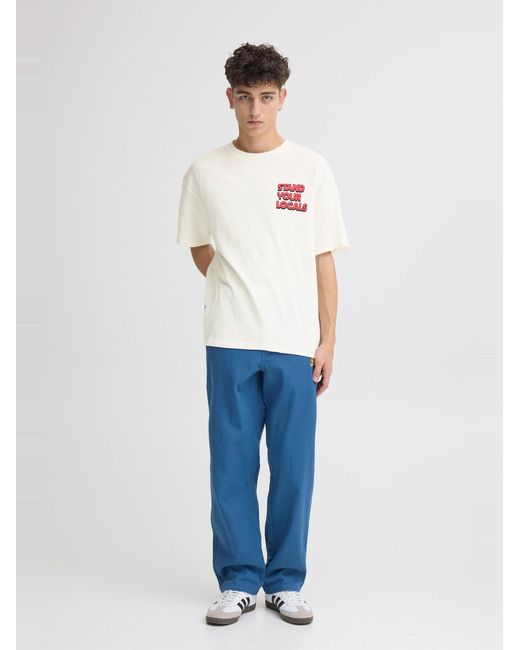 Solid Rundhalsshirt Sdbrooks in White für Herren