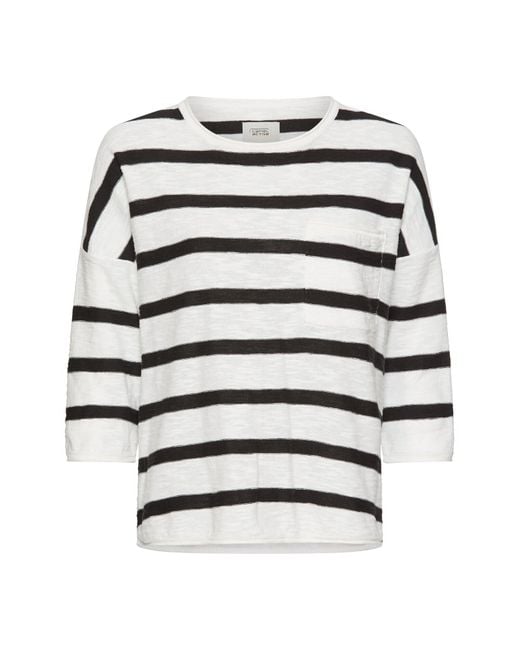 Camel Active White Leichter Strickpullover Mit Brusttasche