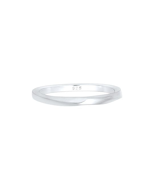 Elli Jewelry White Ring Twisted