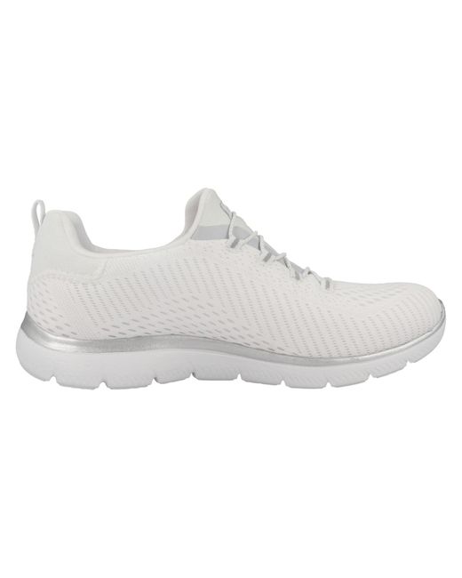 Skechers White Slip On 'Summits