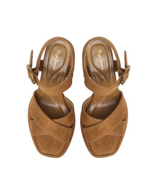 Pepe Jeans Brown Riemensandale 'Lenny'