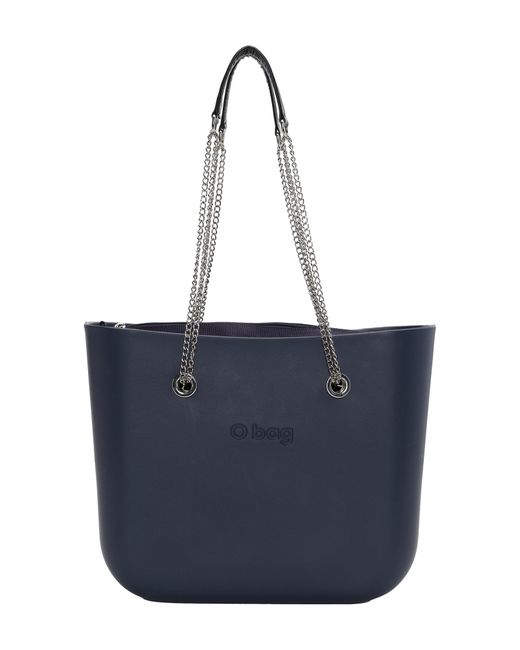O bag Blue Shopper Tasche Wasserabweisend, Mit Innentasche