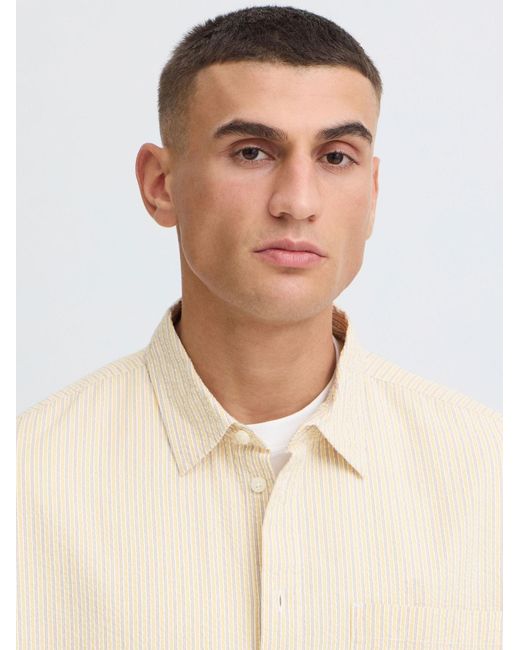 Solid Langarmhemd Sdumstead in Natural für Herren