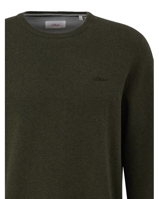 S.oliver Oliver Pullover Basic in Green für Herren