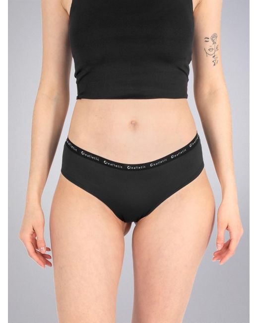LEAFLETIC Black Slip Mid Rise Brief