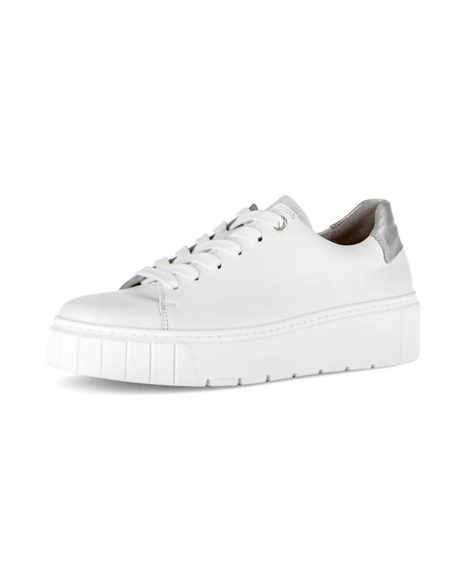 Gabor Black DAVOS Plateausneaker Freizeitschuh, Halbschuh, Schnürschuh mit Kontrastbsatz, H-Weite