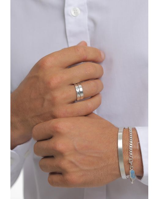Kuzzoi Ring Set in Metallic für Herren