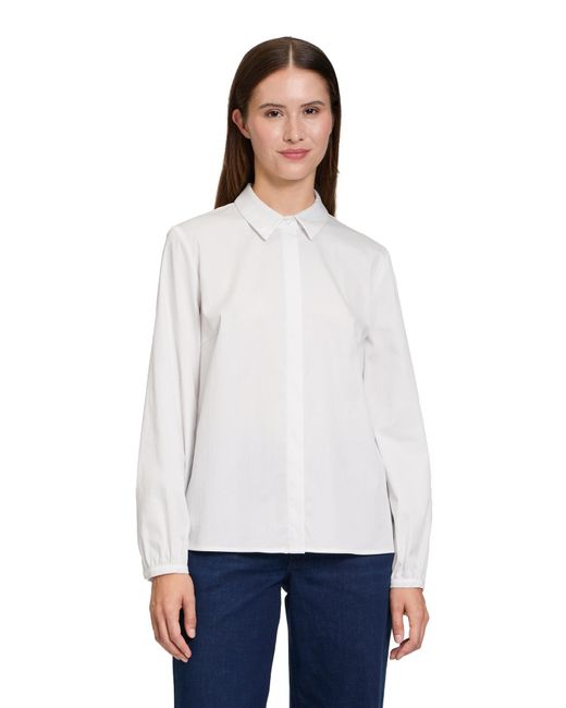 BETTY&CO White Hemdbluse Mit Pailletten