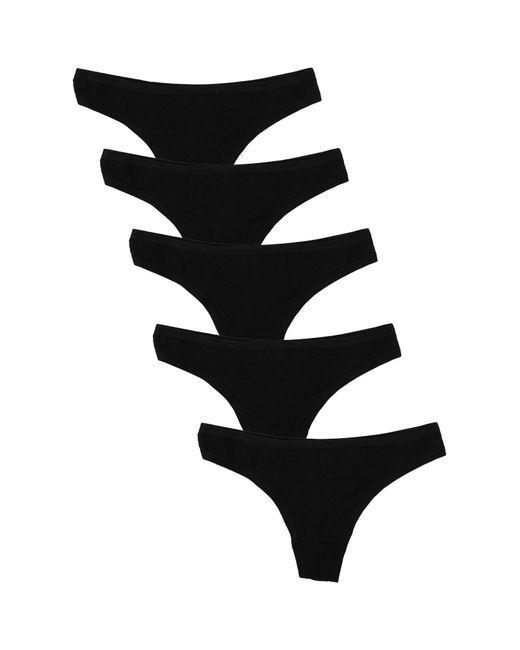 MAXTED Black String Basic Max String Tanga 5Er Pack