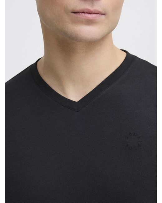 Solid V-Shirt Sdodifan in Black für Herren