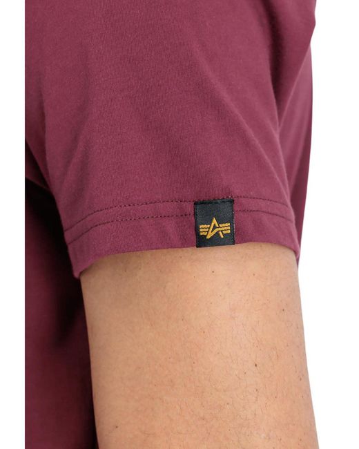 Alpha Industries Shirt Basic Logo in Red für Herren