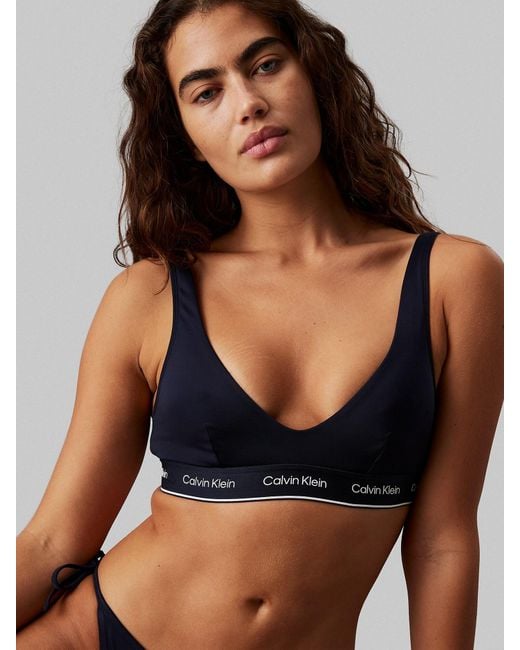Calvin Klein Blue Bikinitop 'Meta Legacy'