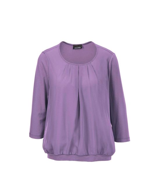 Goldner Purple Bluse