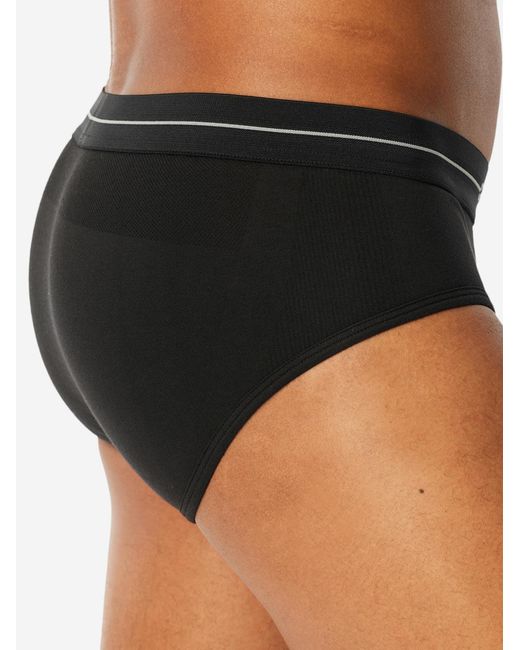 Schiesser Slip Cotton Flex in Black für Herren