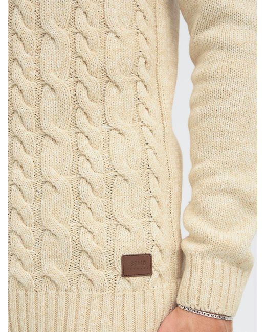 Solid Pullover Sdrichart in Natural für Herren