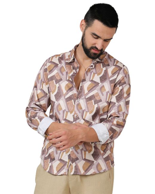 Campus Sutra Hemd Winston in Pink für Herren