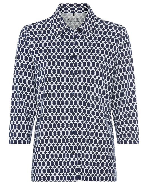 Olsen Blue Bluse Mit Allover-Print