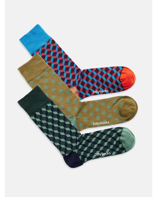 DillySocks Blue Socken Dicing Around