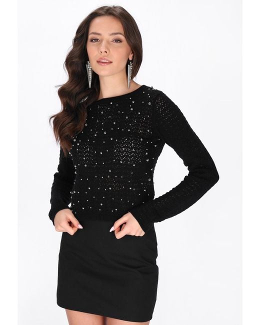 faina Black Pullover Festive