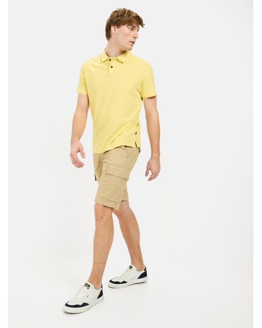 Camel Active Kurzarm Poloshirt Aus Organic Cotton in Yellow für Herren