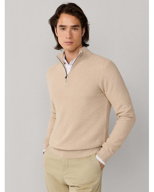 Hackett Pullover Honeycomb in Natural für Herren
