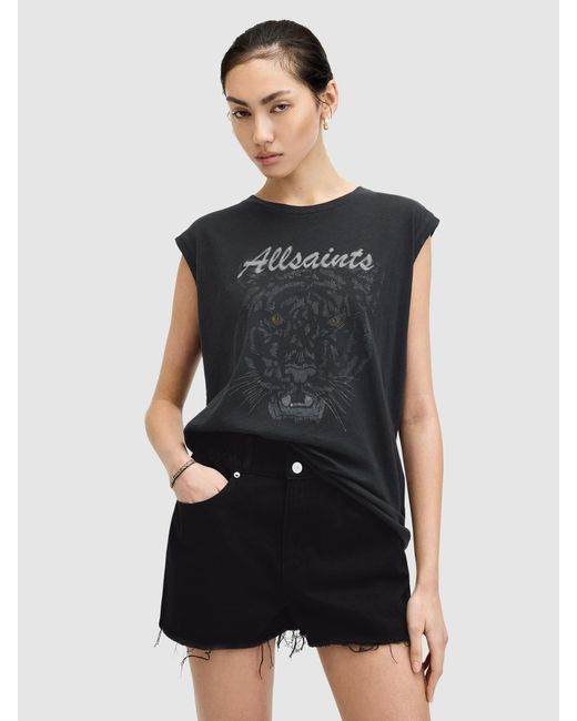 AllSaints Black T-shirt 'hunter brooke'