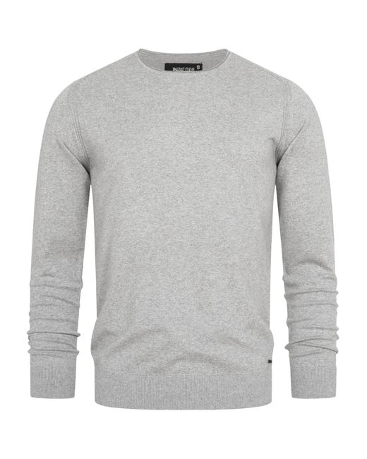 INDICODE Pullover Gamal in Gray für Herren