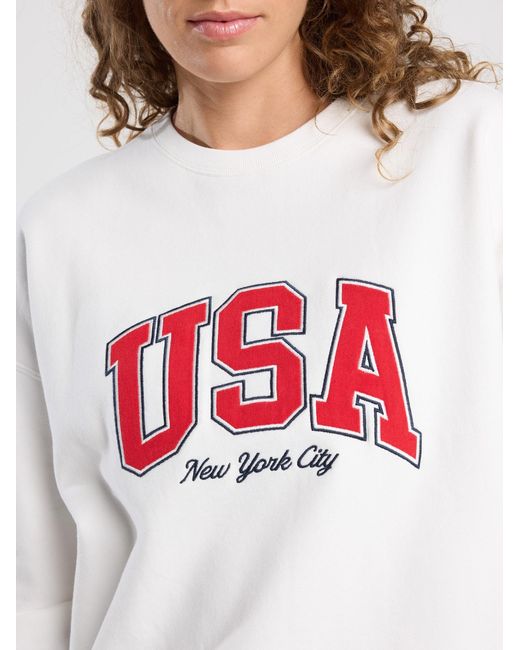 America Today White Sweatshirt