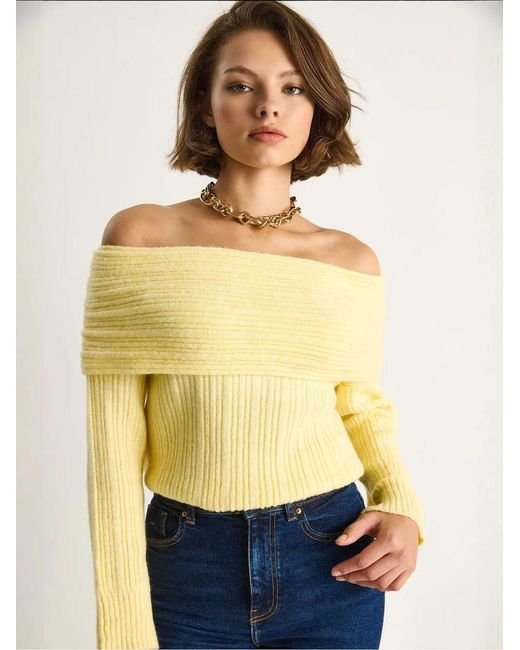 Bianco Lucci Yellow Pullover