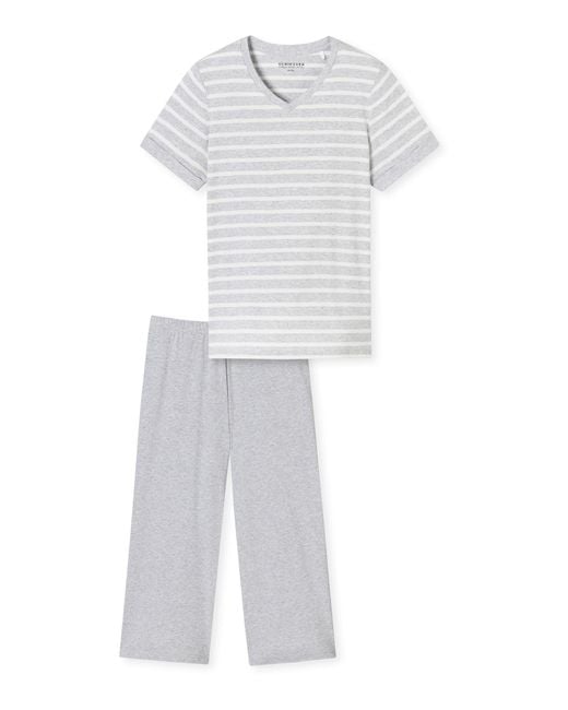 Schiesser White Pyjama Casual Essentials