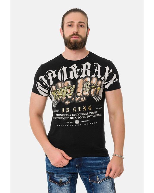 Cipo & Baxx T-shirt in Black für Herren