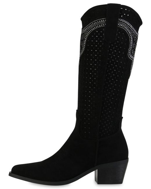 VAN HILL Black Cowboystiefel 'Adelaide'
