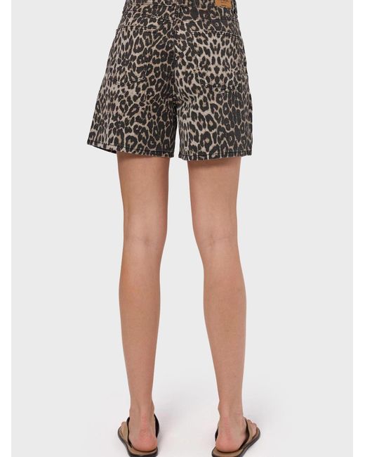 its basic Multicolor Its Basic Jeans Leopard Mom Short