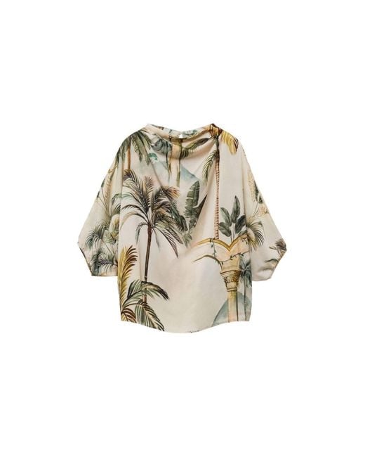 Mango White Bluse 'Palmera'