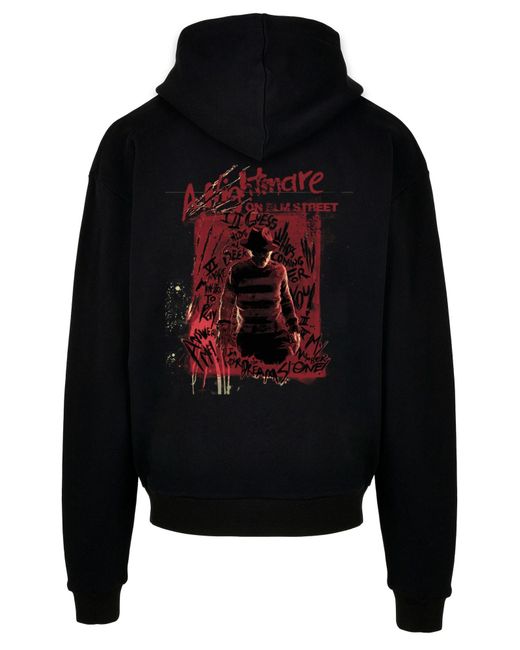 F4NT4STIC Hoodie Nightmare On Elm Street Freddy Silhouette in Black für Herren