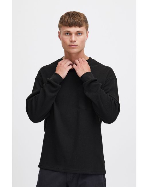 Solid Sweatshirt Halwest in Black für Herren