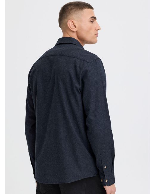 Solid Hemd Pete in Blue für Herren