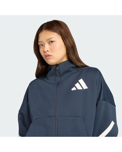 Adidas Blue Sportsweatjacke 'Z.N.E.