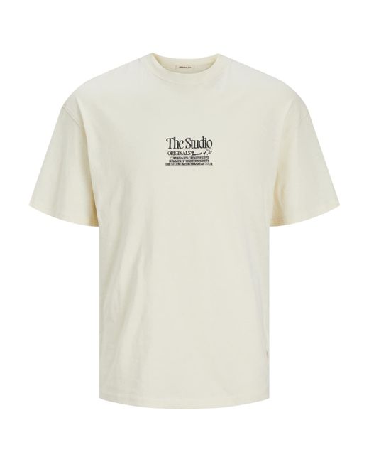 Jack & Jones T-Shirt JORNOTO GRAPHIC BACK TEE SS CREW NE in White für Herren