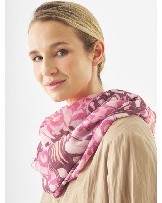 Codello Pink Loop-Schal Tuch Schmetterlingsmotiv