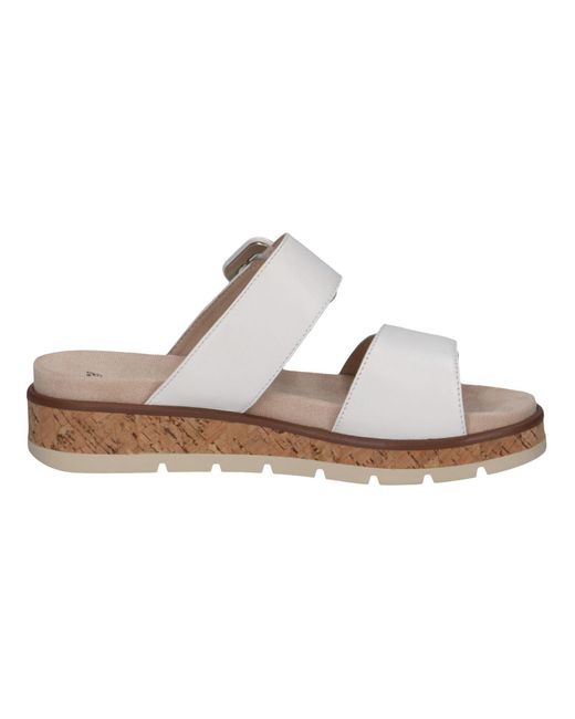Caprice White Pantolette