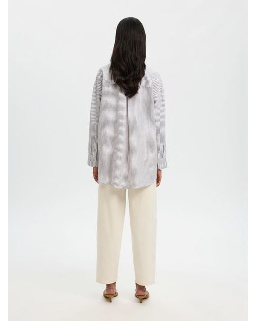 SELECTED Gray Bluse Slfcleo