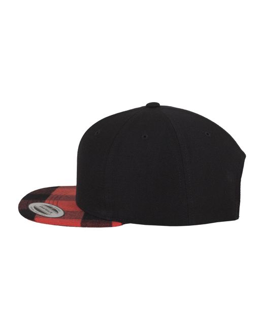 Flexfit Black Cap Checked Flanell Peak