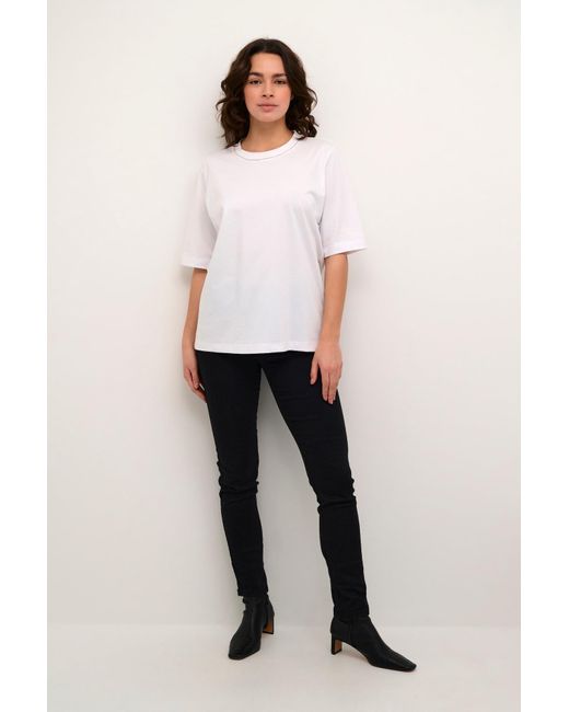 Kaffe White T-Shirt 'Ka Ivana'