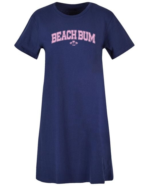 F4NT4STIC Blue Kleid Beach Bum Summer Varsity Retro