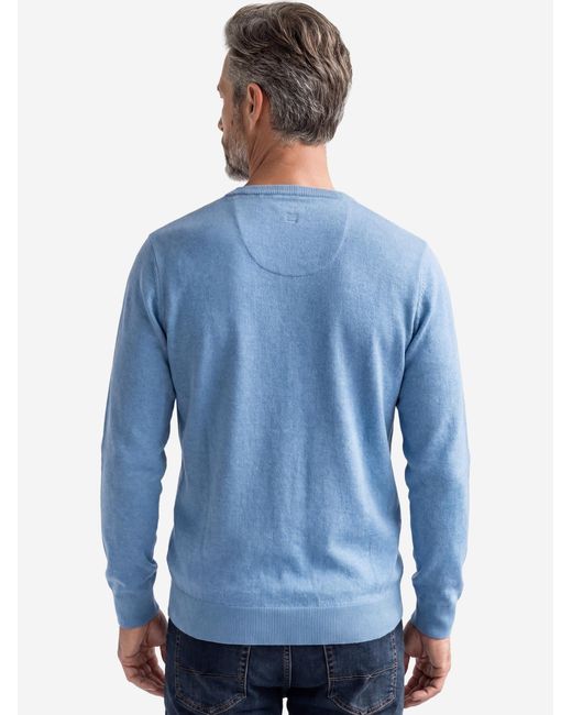 Redmond Pullover Basic in Blue für Herren